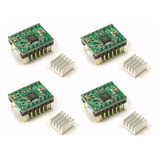 4 Driver A4988 Con Disipador Motor Pololu Nema 17 Arduino