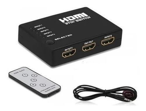 Hdmi Switch Multiplicador Selector 5x1 Full Hd 1080p Control