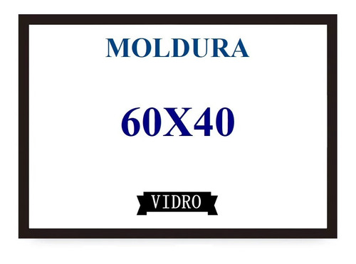 Kit 3 Quadros 60x40 Com Vidro Moldura Laqueada 2cm