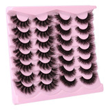 Newcally Pestañas Postizas Fluffy Wispy Faux Mink Lashes 8d