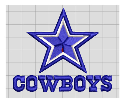 Vaqueros Dallas Cowboys Nfl 2 Archivo Para Bordar Ponchado 