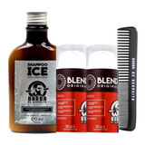 Kit Crescimento 2 Blend+shampoo+pente Barba De Respeito