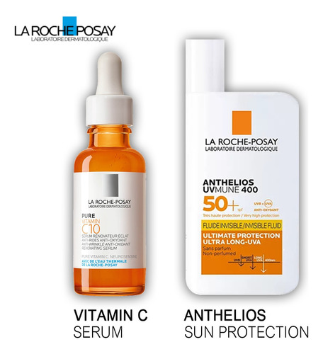 Y 2 Unidades De Sérum La Pure Vitamin Anthelios C10 De 30 Ml