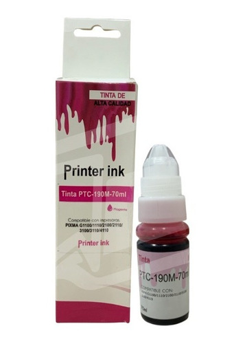 Tinta Compatible Canon Gi 190m Magenta G1100 G2100 G3100 190