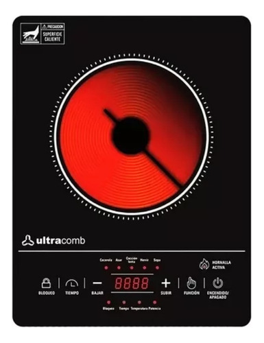 Anafe Eléctrico Vitrocerámico Ultracomb 2211 Digital Táctil