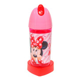 Vaso Botella Toma Jugo Con Bombilla Niña Minnie Mouse Disney