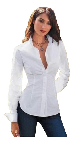 Camisa Dama Pinzada Blanca De Oficina- Suery