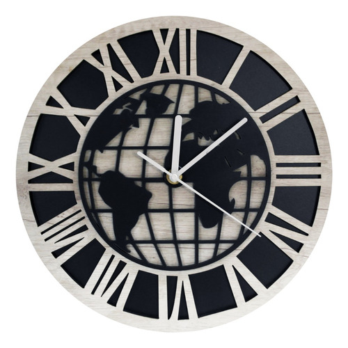 Reloj De Pared Continentes 30 X 30