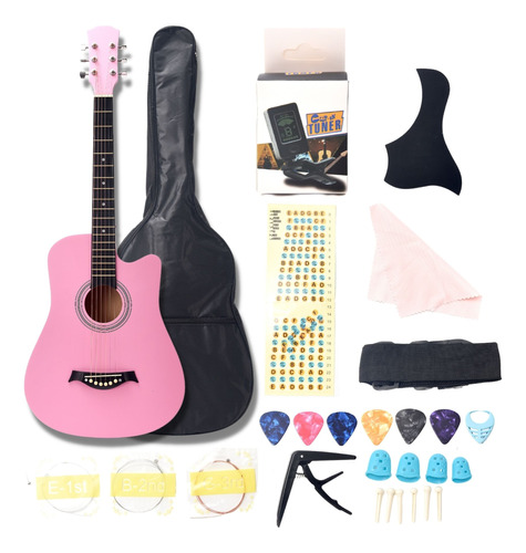 Guitarra Acustica Clasica Con Accesorios Musical Madera 38in