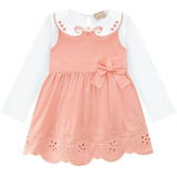 Vestido Infantil Feminino Conjunto Vestido + Blusa Milon