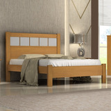 Cama Casal Premium 100% Mdf Cinamomo/off White Ihwt