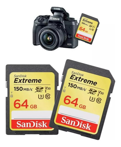 Kit Fotógrafo 2 Cartões Sandisk Extreme 170 Mb/s 64 Gb