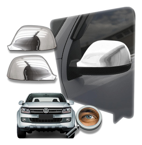 Amarok Kit 2 Cubre Espejos Cromados Inalterabl Tuning Chrome