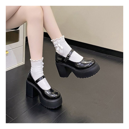 Zapatos Plataforma Blancos Con Tacón Súper Alto Para Mujer