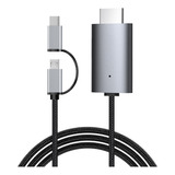 Cable Adaptador Av Compatible Con Micro-usb Tipo C A Hdmi 1