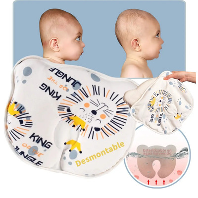 Almohada Para Bebé Corregir Plagiocefalia Cojín Mimos Resistente A Altas Temperaturas Gel De Silicona Con Memoria Funda 100% Algodón Extraíble Por Separado Casco Para Bebe Plagiocefalia | MercadoLibre