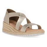 Huarache Formal 51681pr Comoda Mujer Bimaterial Liso Cklass