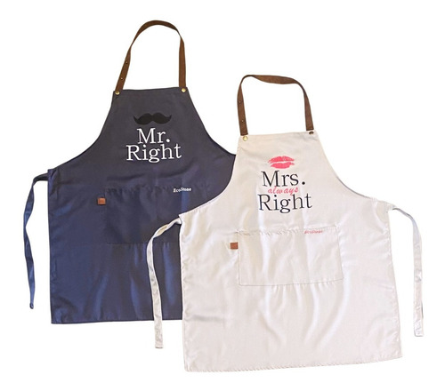 Pack 2 Pechera/delantal De Cocina Unisex Regalo Para Pareja