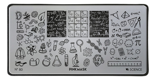 Placa Stamping Pink Mask #80 Science