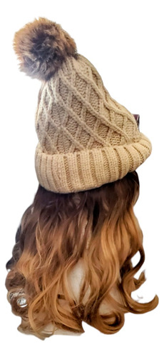 Gorro Con Extensiones De Cabello Ondulado Para Mujer