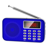 Mini Rádio Mp3 Azul Y-619 Fm/am