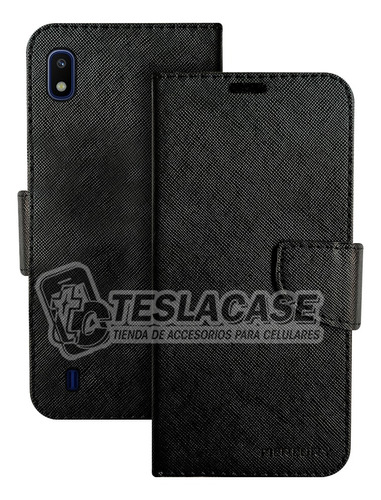 Carcasa Para Samsung A10 Flipcover Negro + Vidrio Regalo