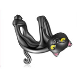 Charm O Dije De Gato O Gatito Negro, Hecho En Plata 0925