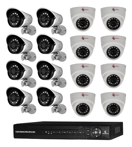 Kit Cctv Video Dvr 16 Camaras Vigilancia Seguridad Circuito