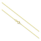 Corrente Ouro 18k Feminina Piastrine 40cm 1.5mm Cor Amarelo