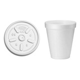 Vaso 8 Oz Térmico Unicel Dart Con Tapa 100 Pzas