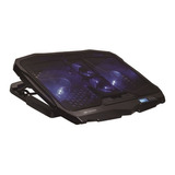 Base Notebook C3tech Nbc-100bk 2xusb 2.0 4leds Azul - Preto