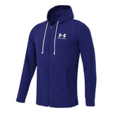 Chamarra Under Armour Fitness Rival Terry Hombre Azul