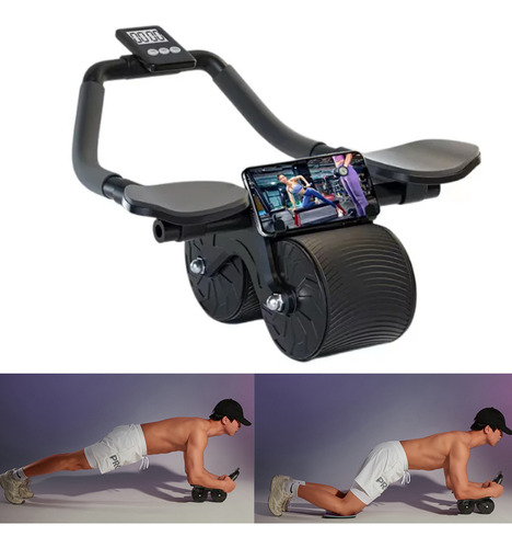 Roda Para Abdominal Fitness Musculo Lombar Com Temporizador