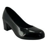 Scarpin Feminino Salto Bloco Baixo Fechado