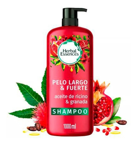  Shampoo Herbal Essences® Con Aceite De Ricino Y Granada 1 L