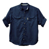 Camisa Masculina Ballyhoo Crisis Azul Marinho Com Filtro Uv