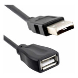 Cabo Usb Macho X Fêmea 1,5 Metros Usb 2.0 Extensor Cor Preto