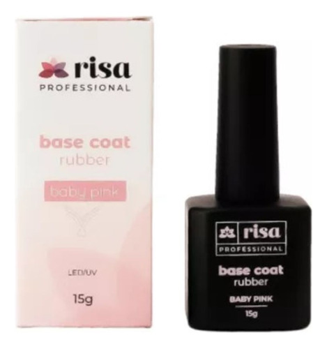 Base Coat Rubber Risa Cor Baby Pink - 15g