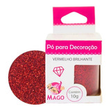 Pó Vermelho Brilhante Alimentício P/ Decoração 10g