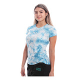 Polera De Mujer Algodon Spitfire Tie Dye Azul-blanco