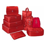 Organizador De Valija Set 9 Piezas Neceser Viaje Bolso Avion