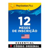 Cartão Playstation Psn Plus Americano 12 Meses Ps3 Ps4