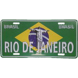 Placa Carro Lembrança Rio De Janeiro Brasil Aluminio Decora