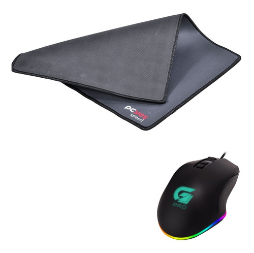 Mouse Gamer G Pro M3 4800 Dpi + Mouse Pad Speed Cinza