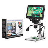 Microscópio Lcd 7 Hd 1080p 1200x Com Leds E Bateria Com Cor Preto 110v/220v