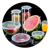 Funda Silicona Tapa Hermético Alimentos Frutas Recipiente X6
