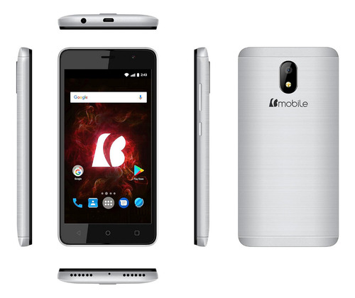 Telefono Bmobile Ax751+ Plus Celular 3g Liberado 5'' Dual Sim Nuevo 1+16gb 2000mah Desbloqueado Smartphone Plateado