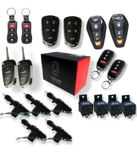 Alarma Alfa 512 5seguros Electricos Actuadores 4relevadores 