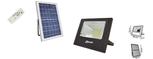 Reflector De Led Con Panel Solar 100w Luz Blanca