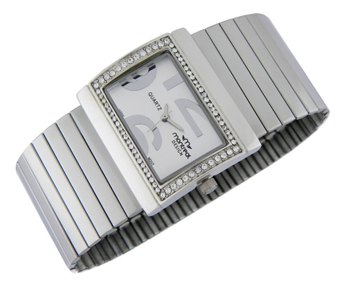 Reloj Montreal Mujer Ml409 Strass Malla Elastizada 